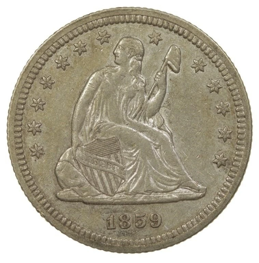 AU-50 1859 Quarter