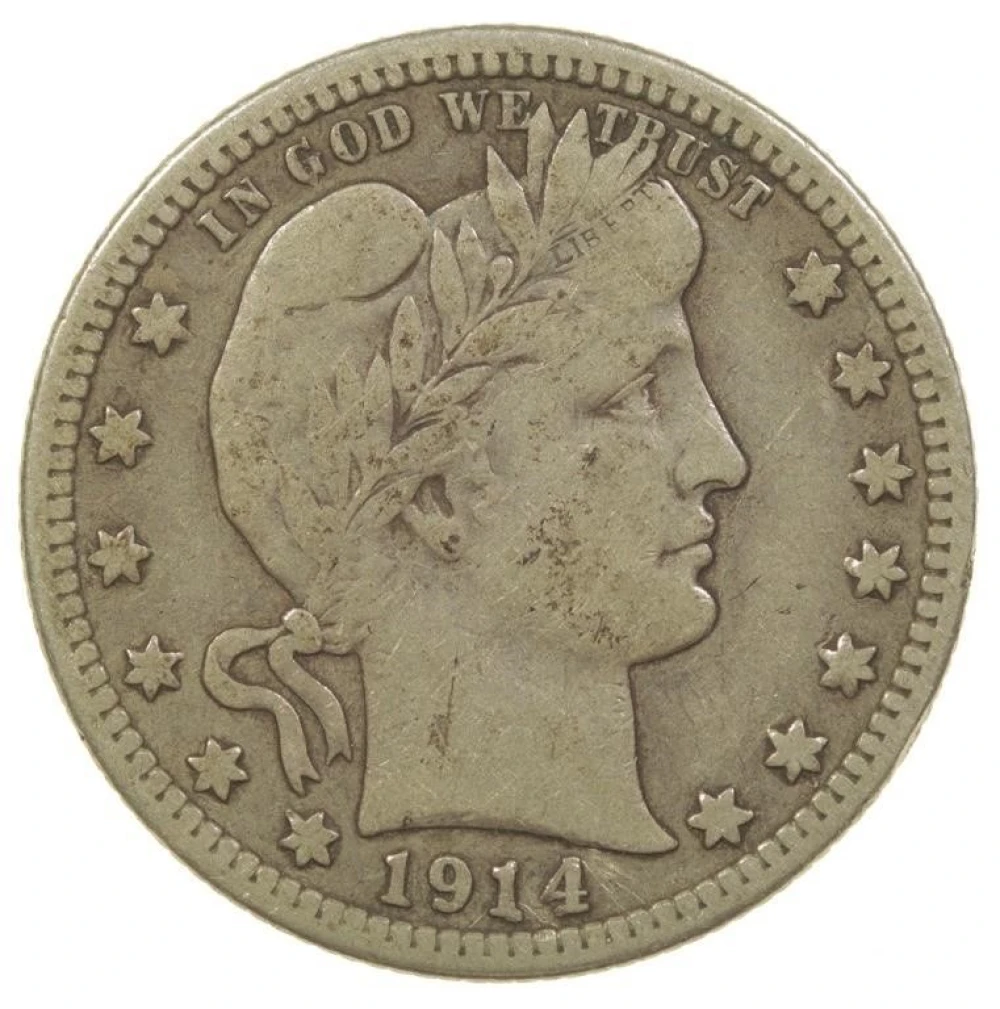 Fine-12 1914-S Barber Quarter
