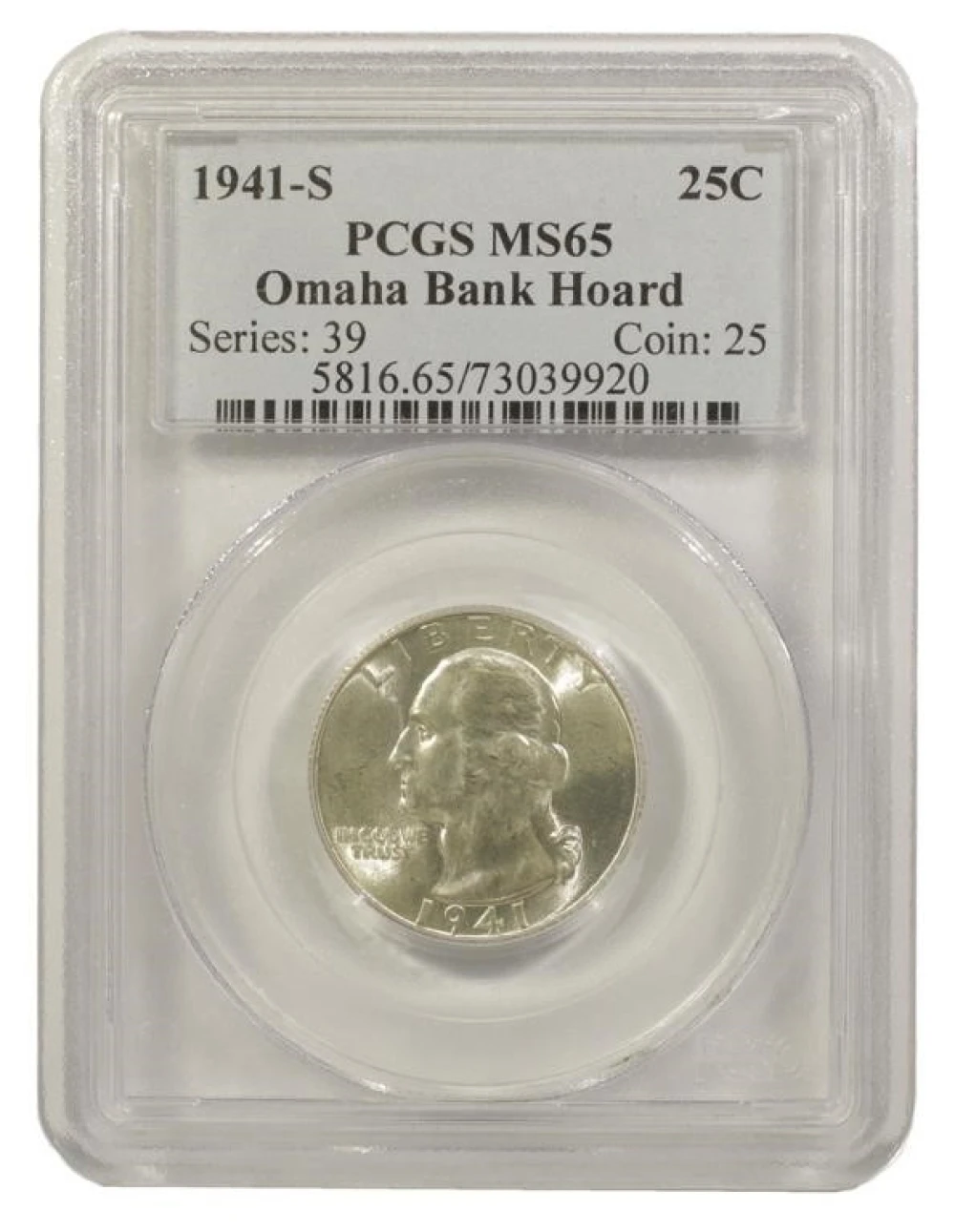 PCGS MS-65 1941-S Washington Quarter