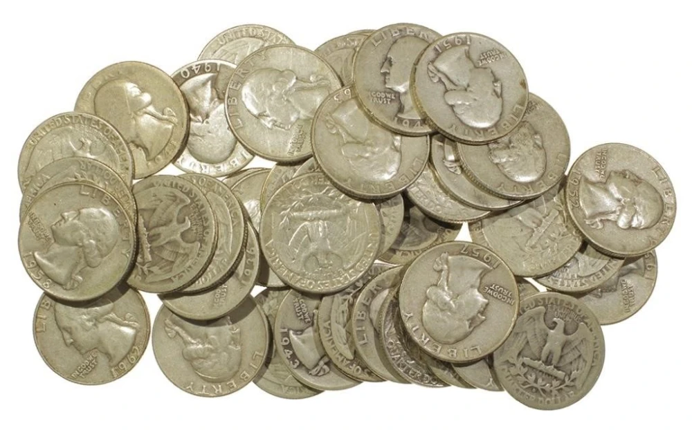 40 Pcs of Silver Washington Quarters