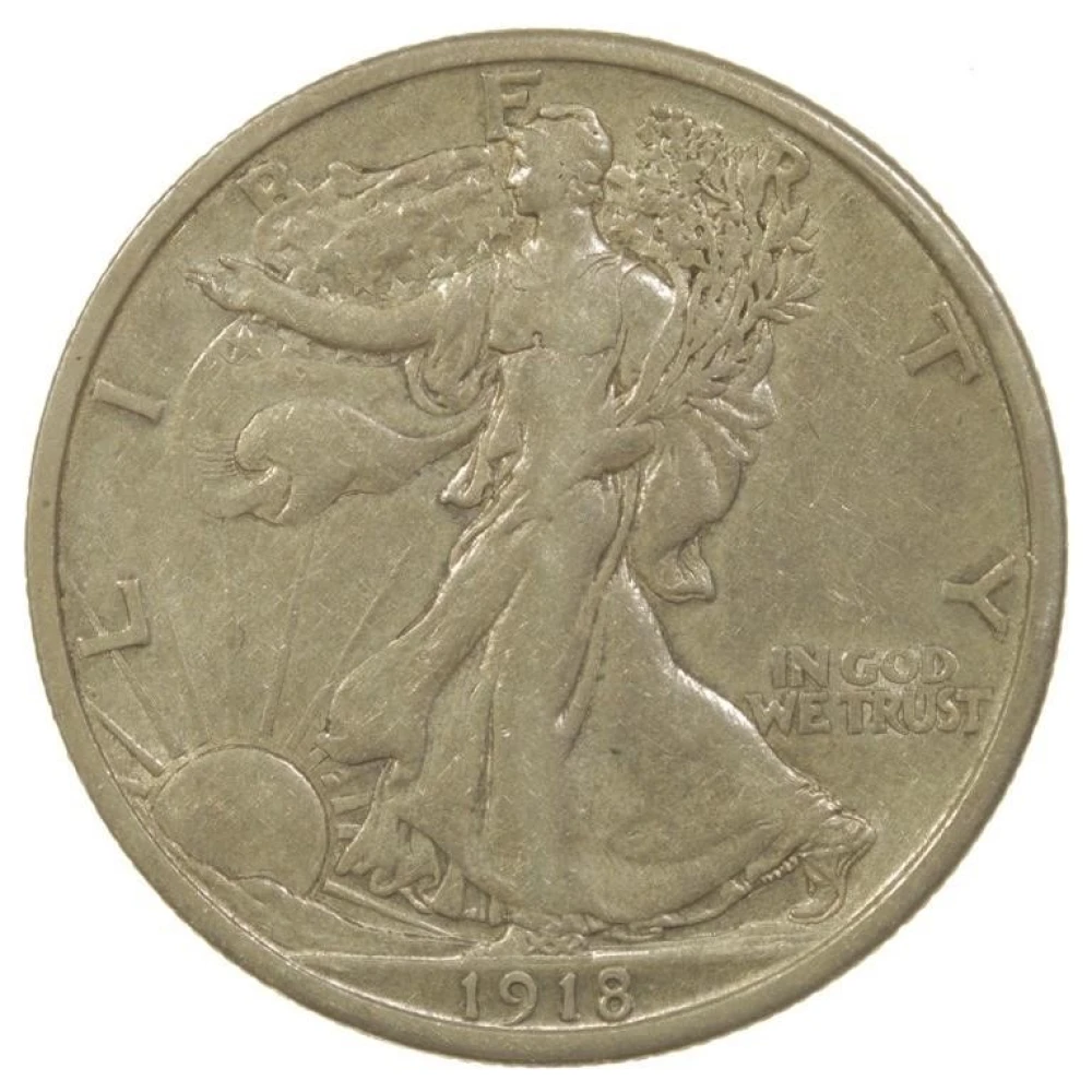 EF-40 1918 Half Dollar
