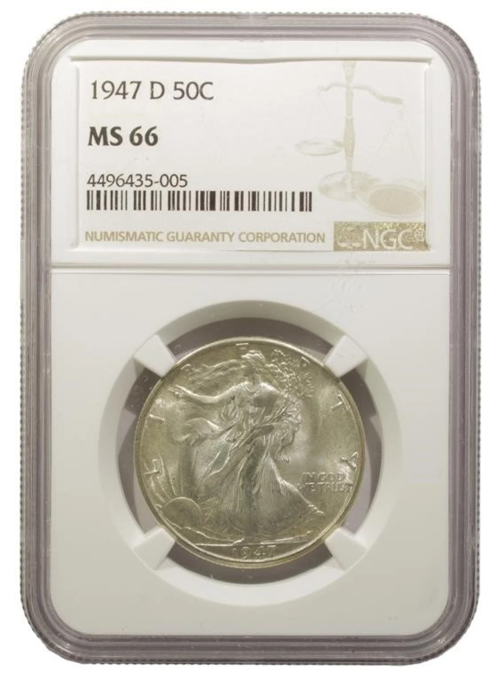 NGC MS-66 1947-D Half Dollar