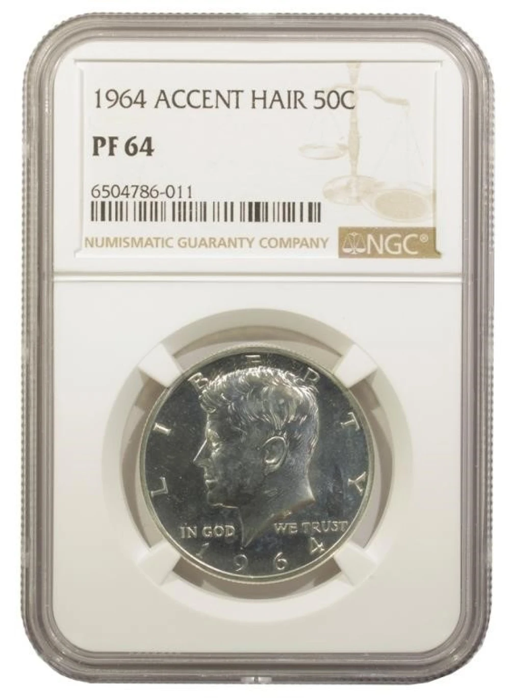 NGC Proof-64 Accented Hair 1964 Half Dollar