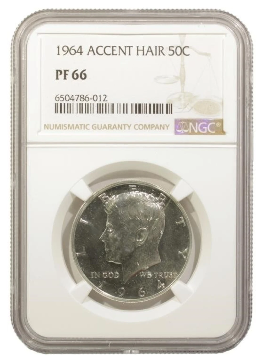 NGC Proof-66 Accented Hair 1964 Half Dollar
