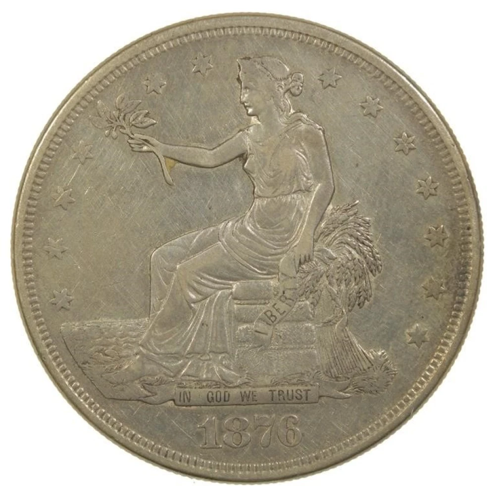 EF-40 1876 Trade Dollar