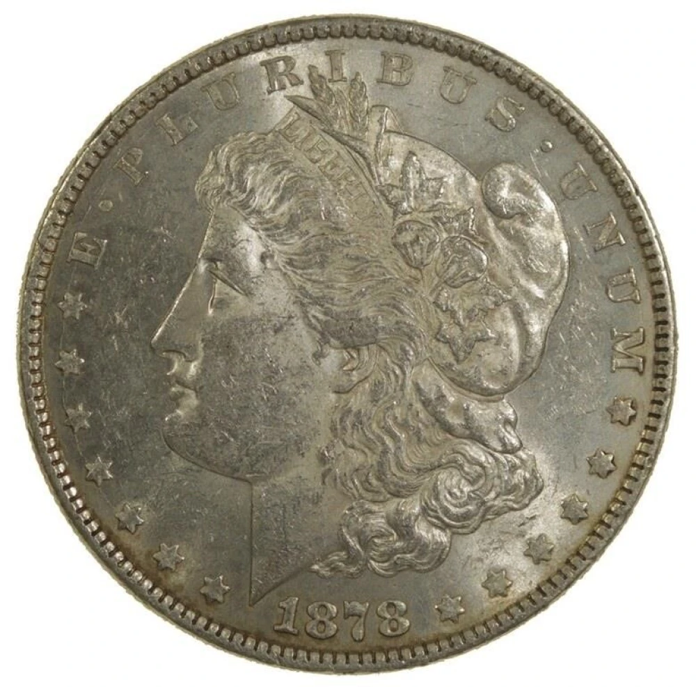 AU-58 1878 8 TF Morgan $1