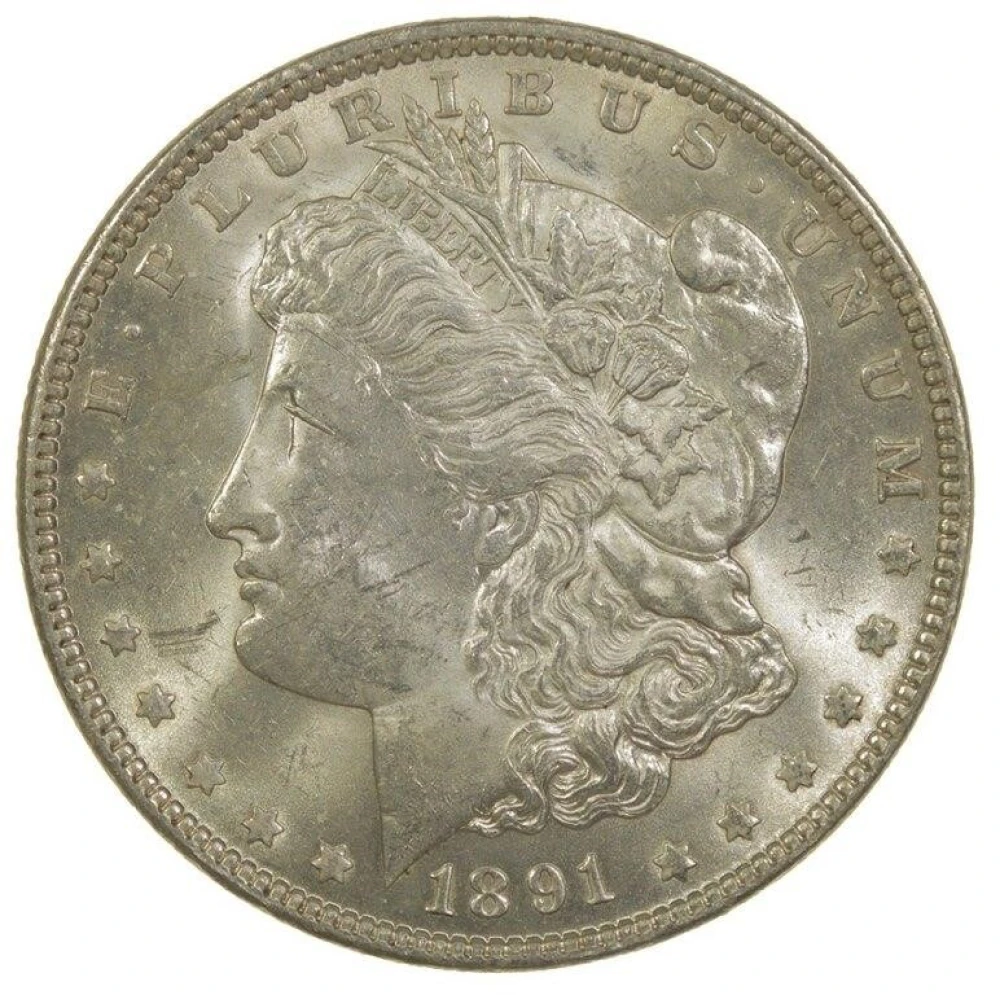 BU-60 1891 Double Ear Morgan $1