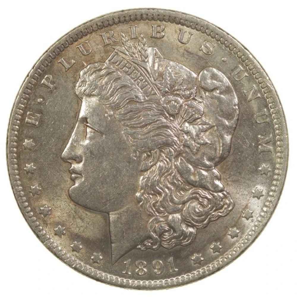 Choice AU-55 1891-CC Morgan $1