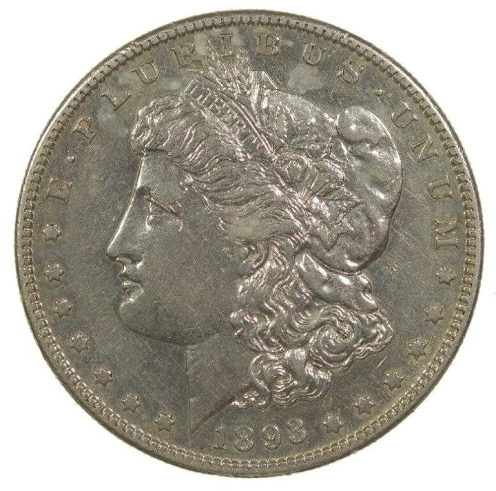AU-50 1893-S Morgan $1