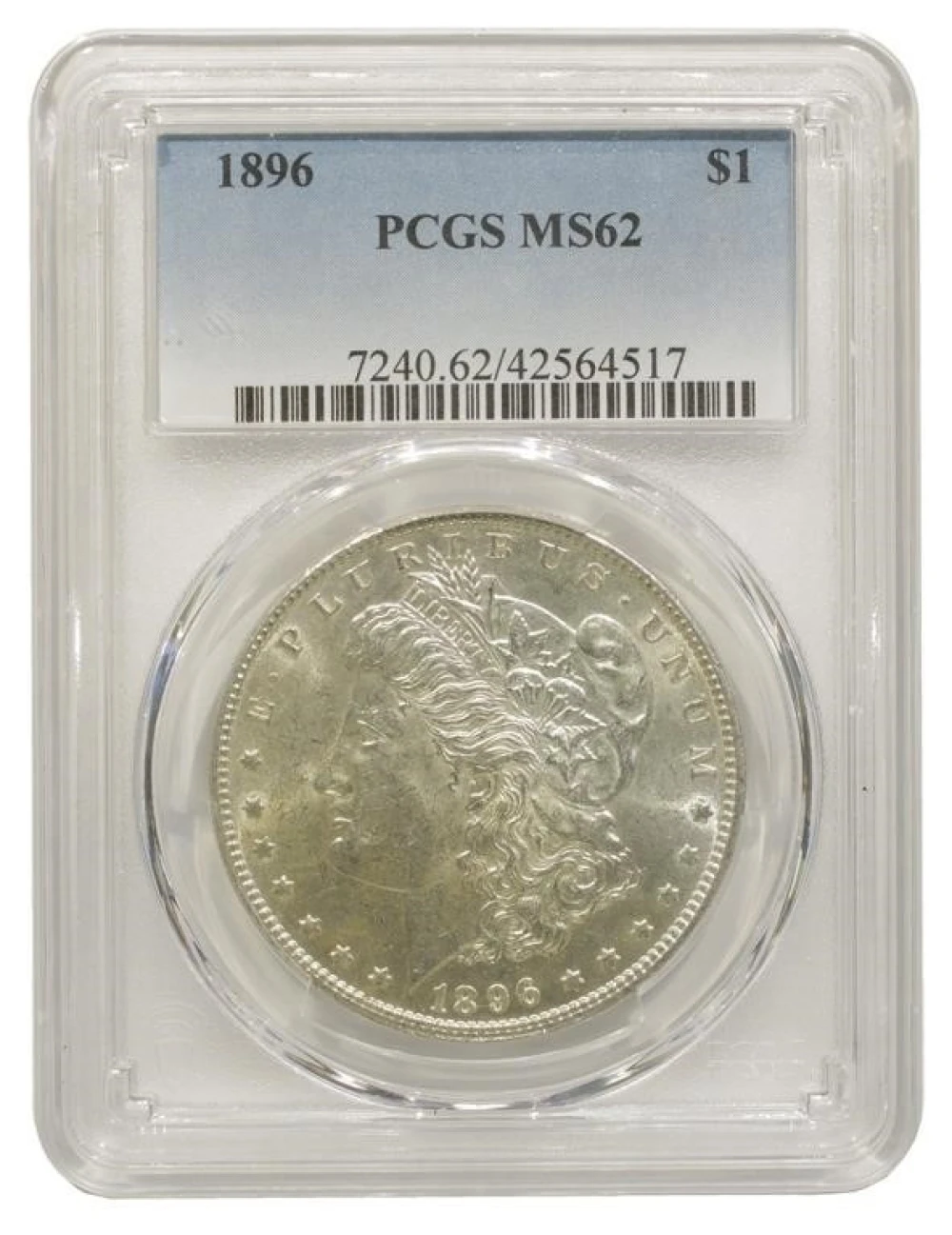 PCGS MS-62 1896 Morgan $1