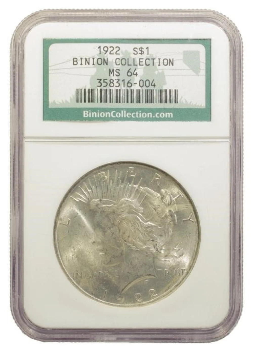 NGC MS-64 1922 Peace $1