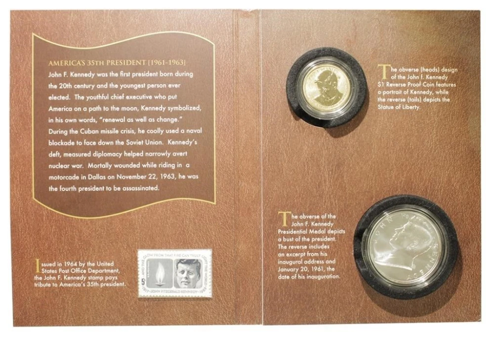 Three-Piece 2015 Kennedy Coins and Chronicles Set