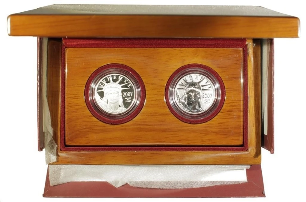 2007 2 Piece Half Ounce Platinum Set