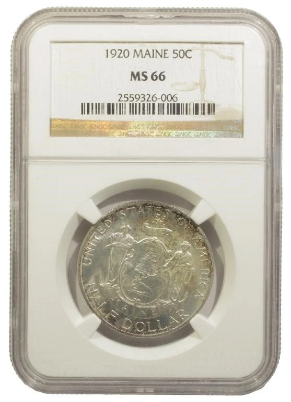 NGC MS-66 1920 Maine Half Dollar