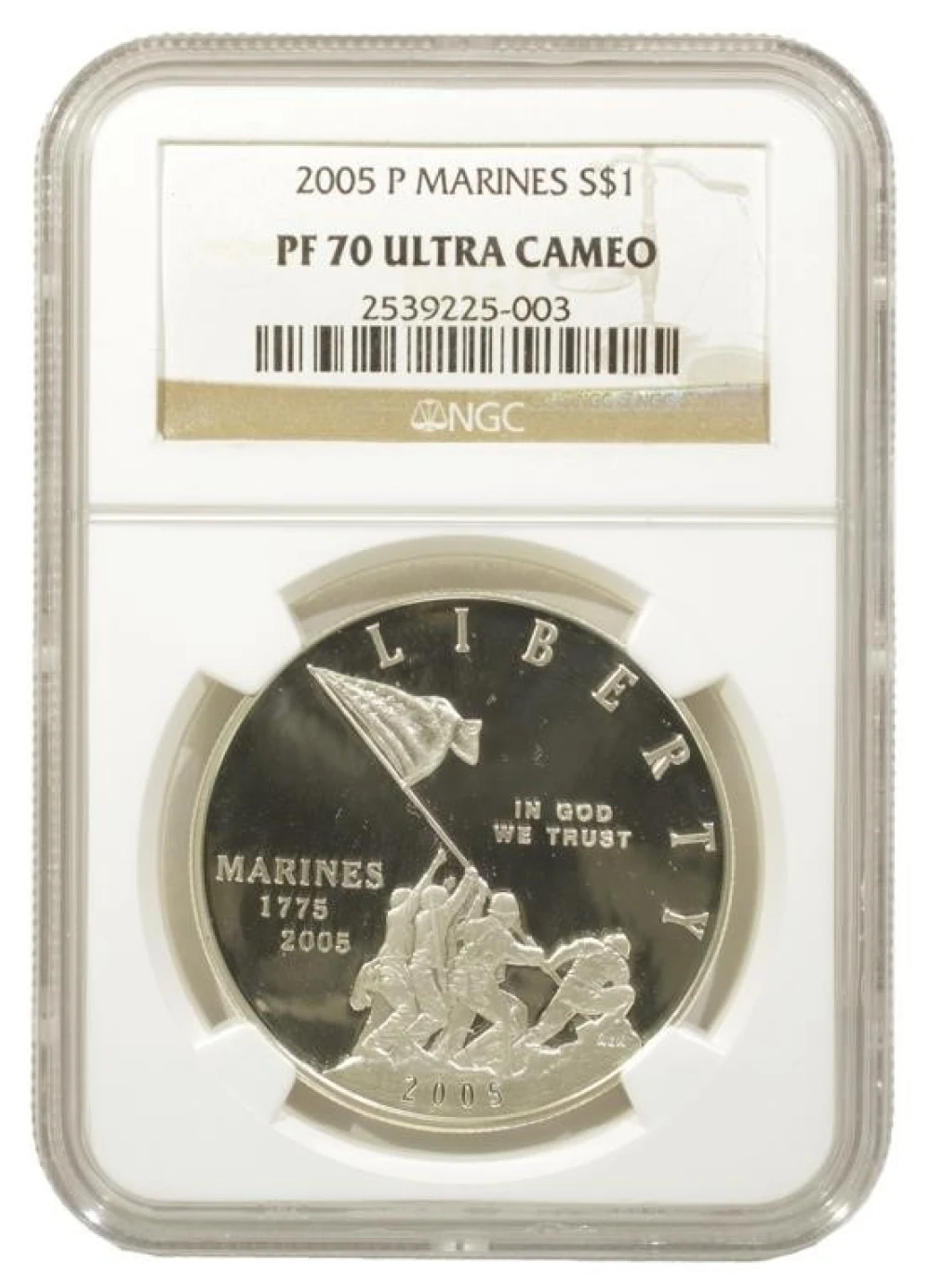 NGC PF-70 Ultra Cameo 2005 Marines Commemorative