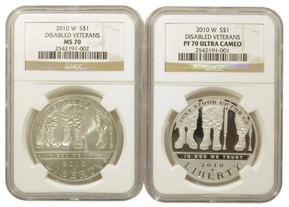 Pair of Perfect Disabled Veterans Commems