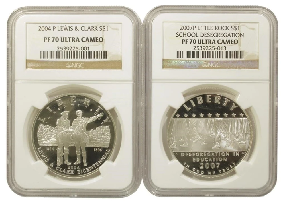 Pair of NGC PF-70 Ultra Cameo Modern Commems