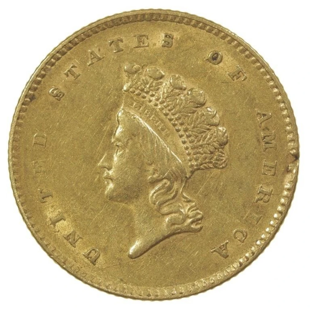 AU-50 1854 Type II Gold $1
