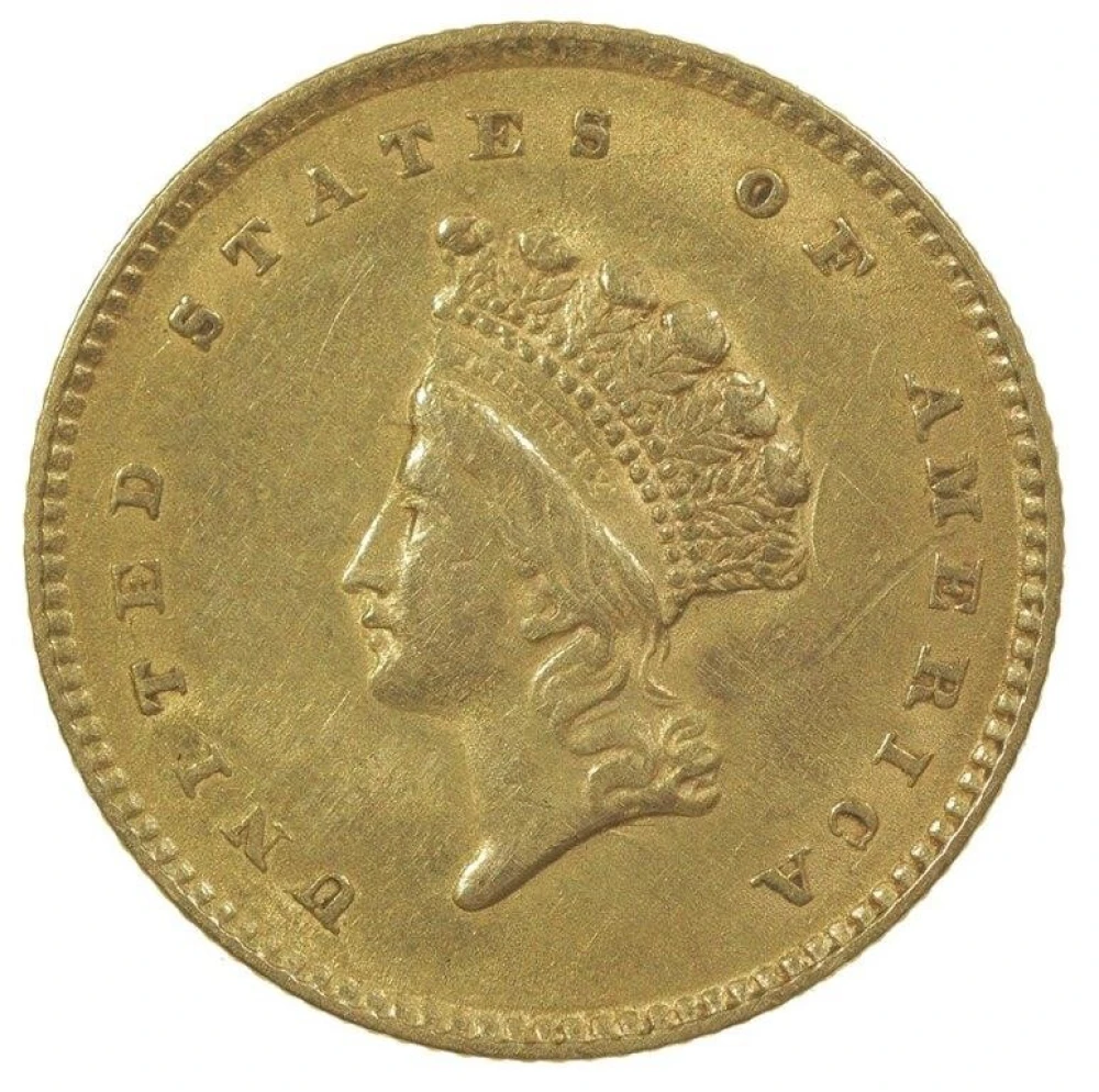 AU-58 1854 Type II Gold $1