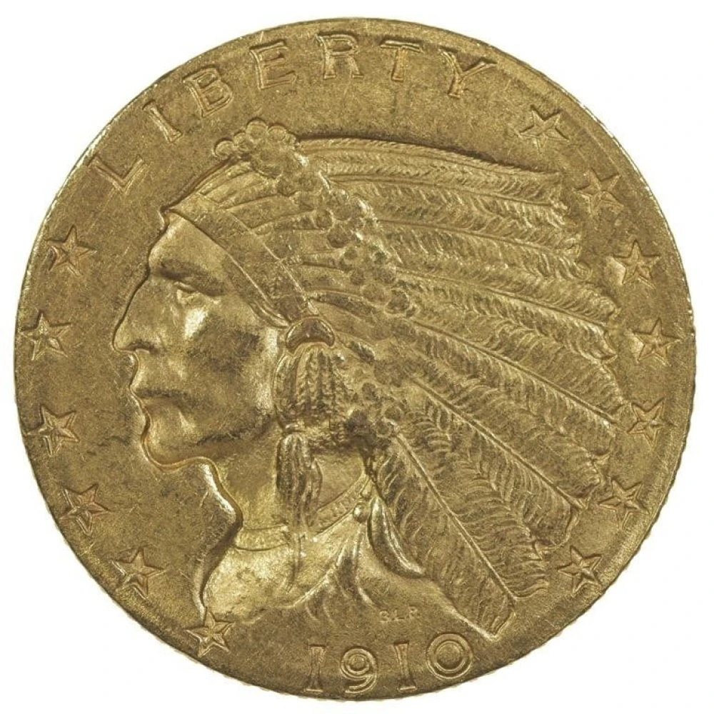 MS-60 1910 Gold $2.50 Indian
