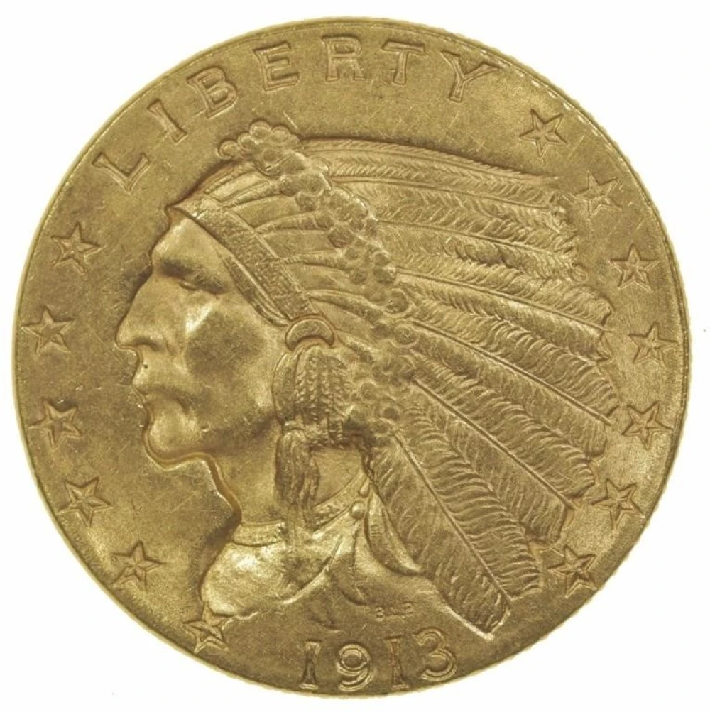 MS-62 1913 Gold $2.50 Indian