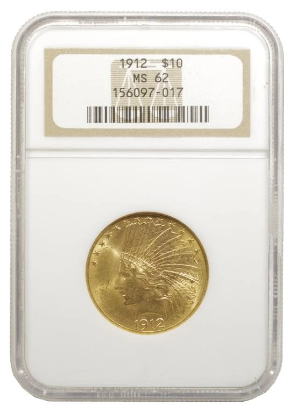 NGC MS-62 1912 Gold $10