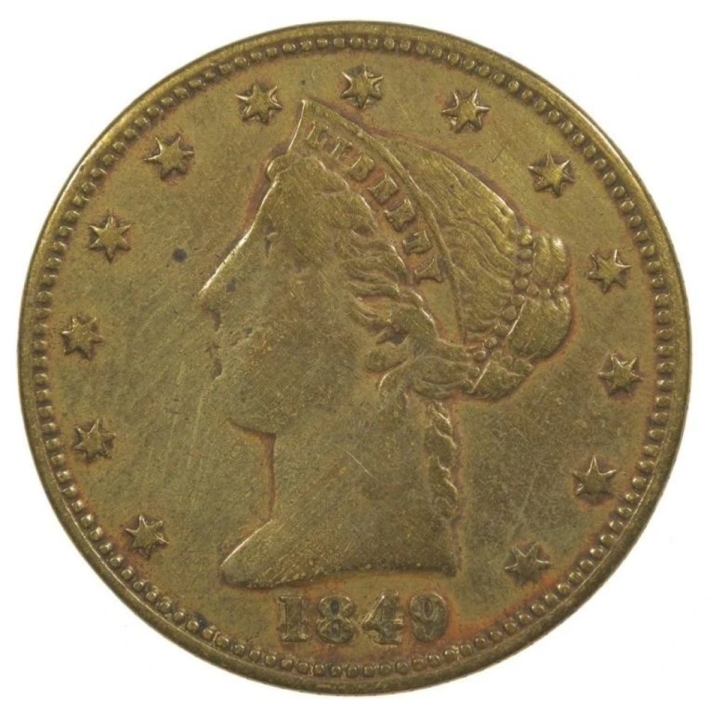 Fine-12 Brass 1849 California Counter