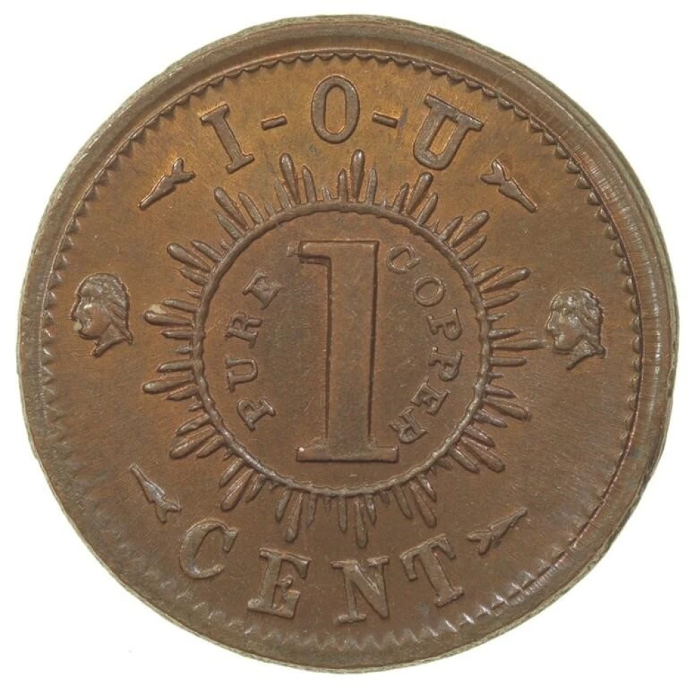 Civil War Token. MS-64 RB