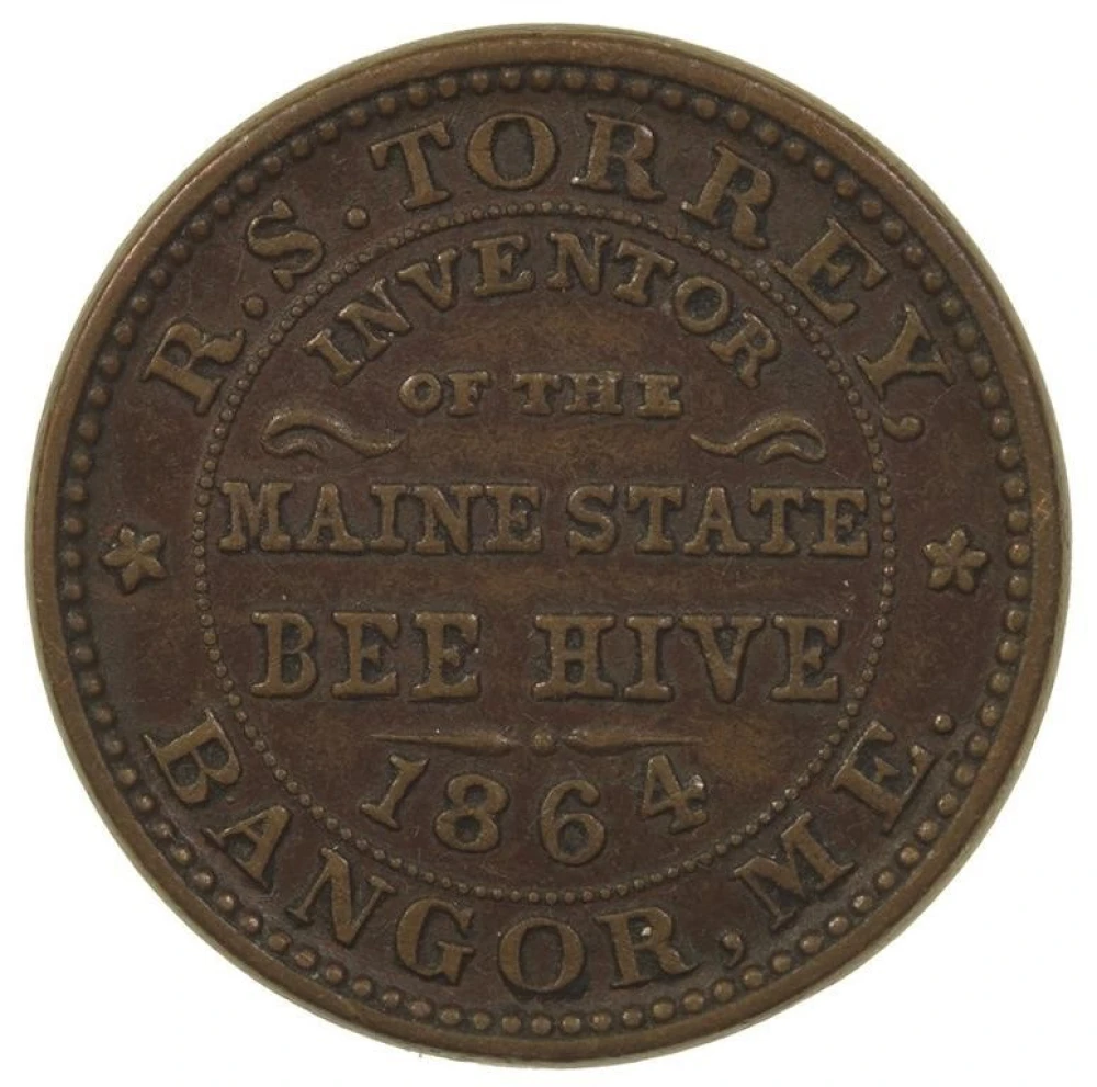 Scarce Maine Civil War Token. EF-45