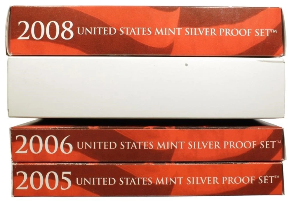 2005-2008 Silver Proof Set Lot