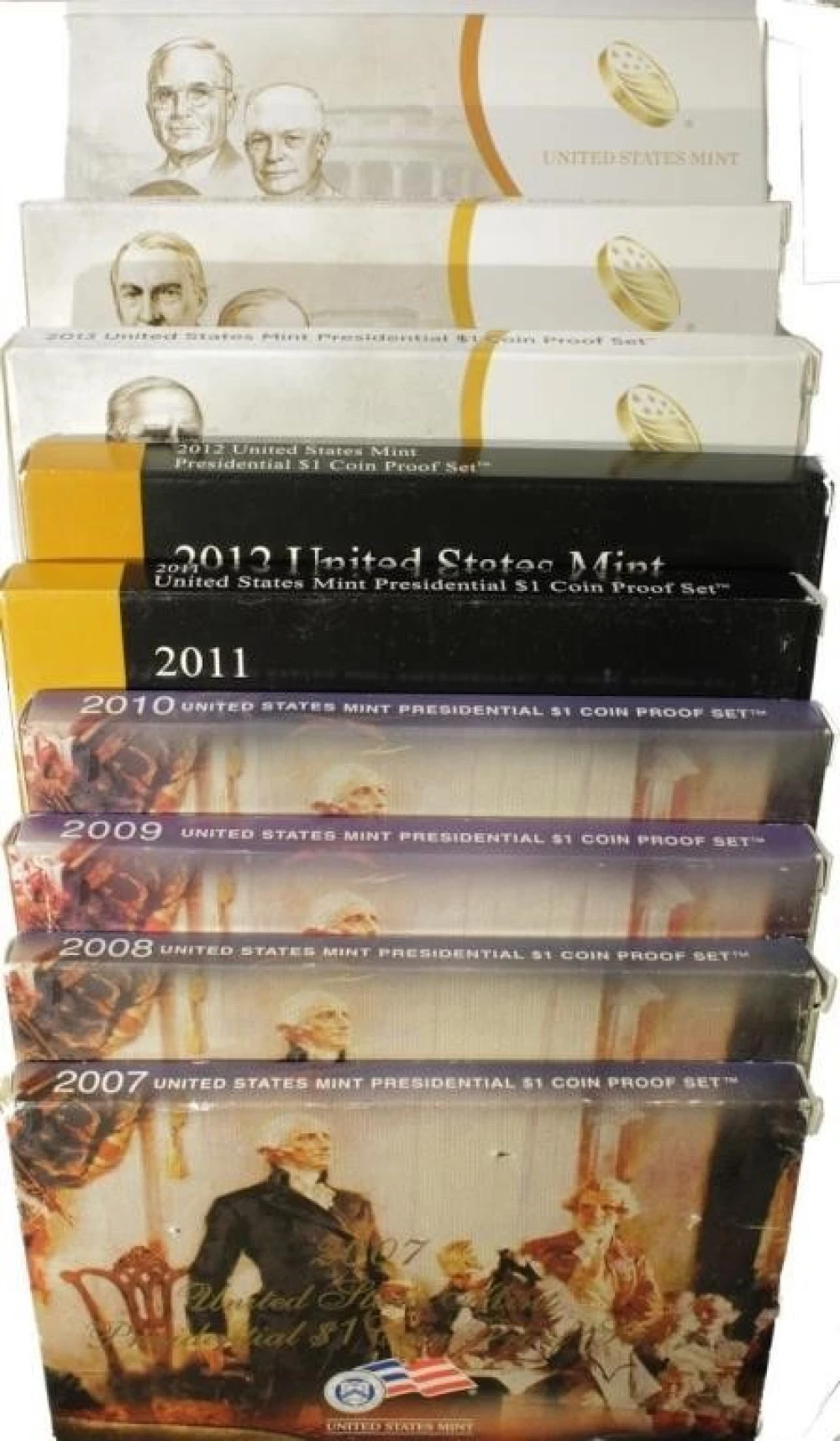 2007-2015 Presidential Dollar Proof Set Lot