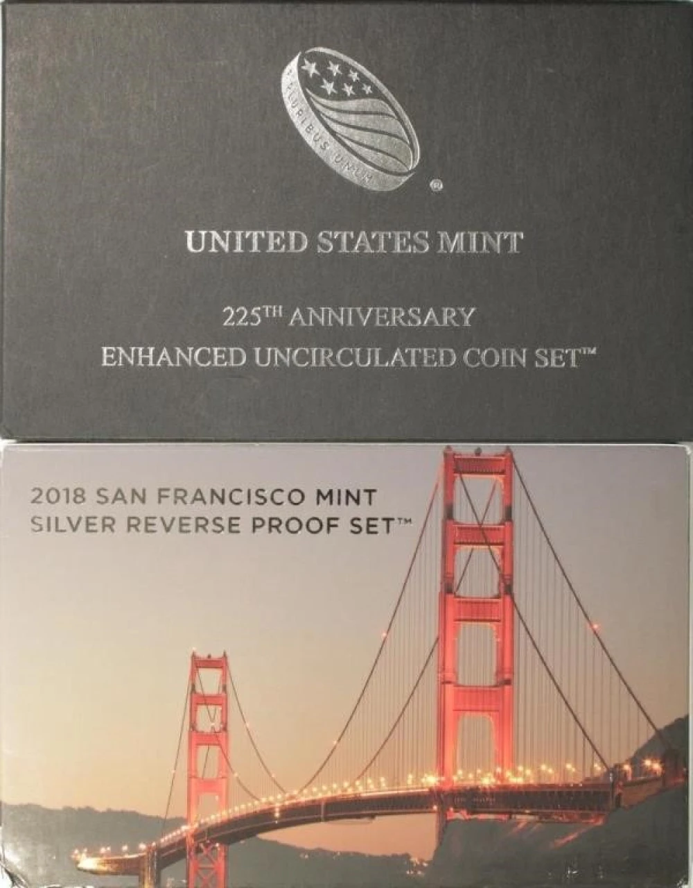 A 2017 Enhanced UNC and 2018 Reverse Proof Set