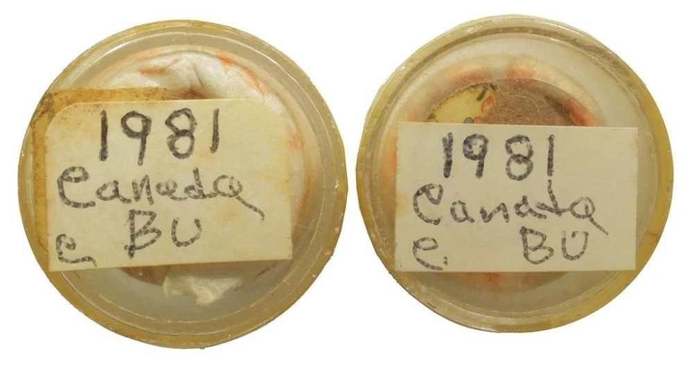 Canada. 1981 BU Cent Roll Pair