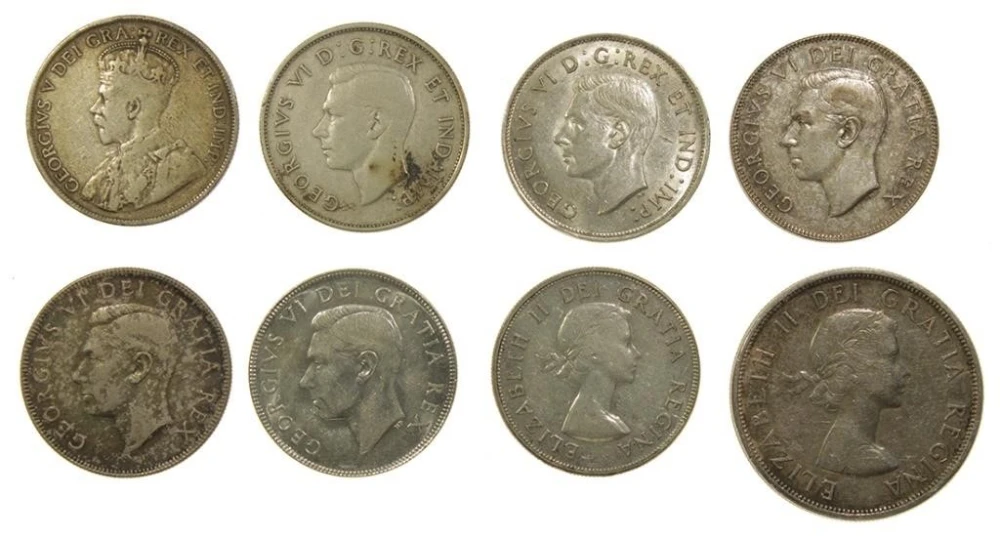 Canada. Silver Half Dollar and Dollar Lot