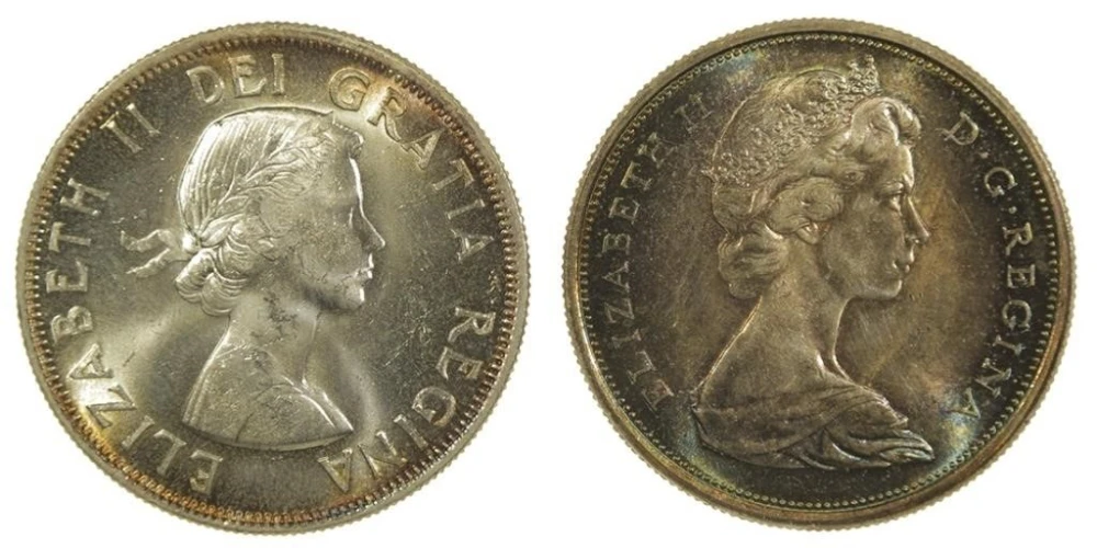 Canada. Gem Toned Unc 50-Cents Pair