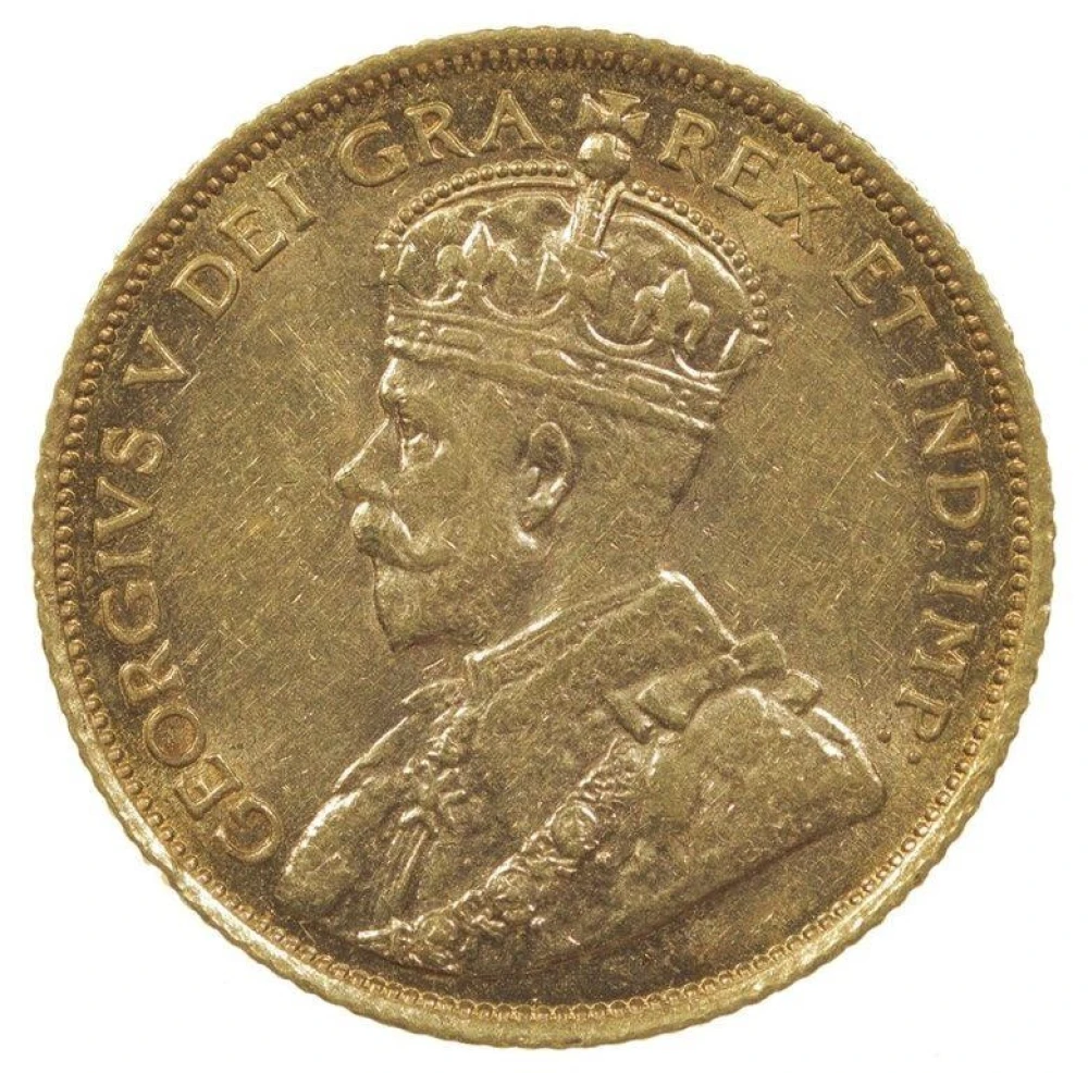 Canada. AU-50+ 1912 Gold $5
