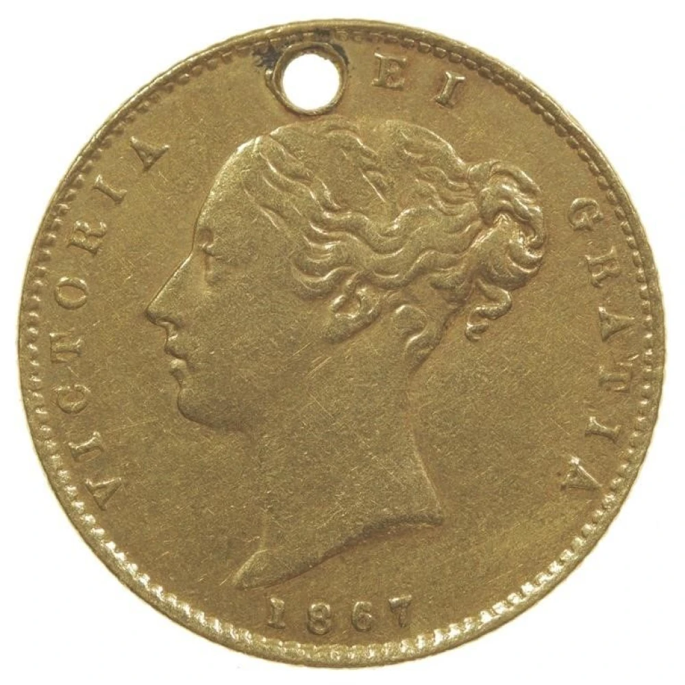 Great Britain. EF Details 1867 Half Sovereign