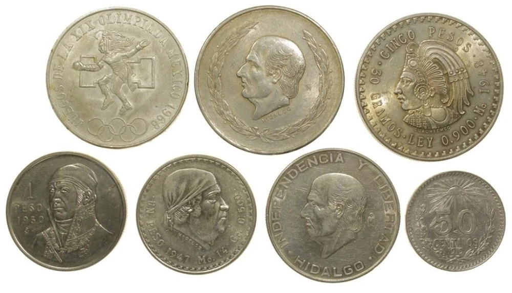 Mexico. 7 Piece Mixed Silver Lot