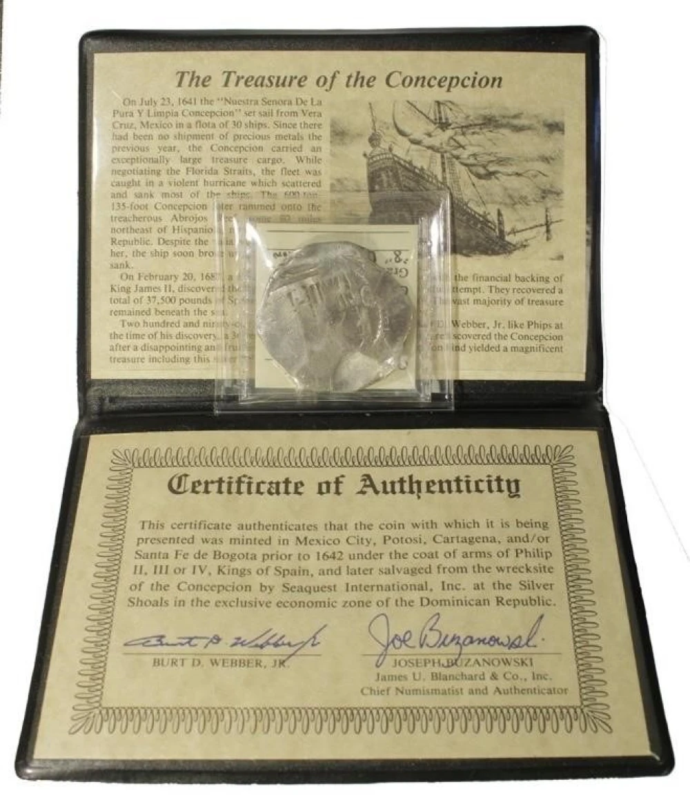 VF to EF Nuestra Concepcion Treasure 8 Reales