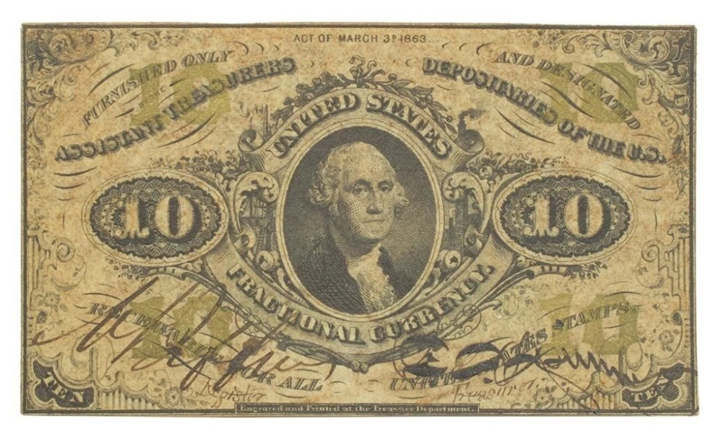 AU Hand Signed 10 Cent Fractional