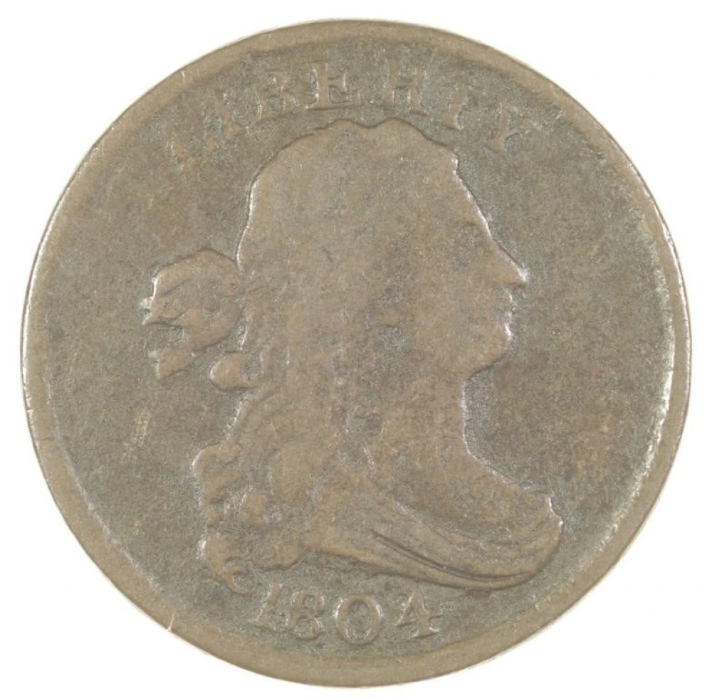 Scarce Fine 1804 Pl.4 With Stems Half Cent