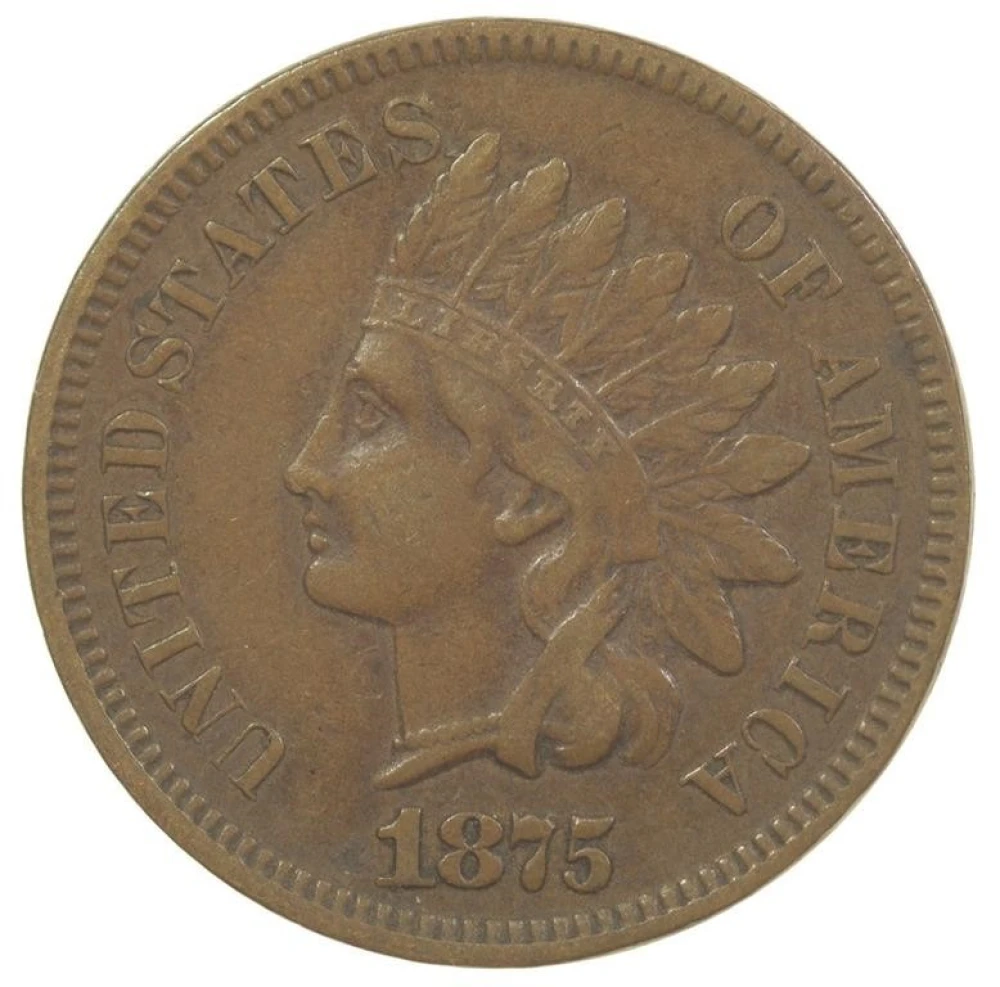 EF 1875 Indian Cent