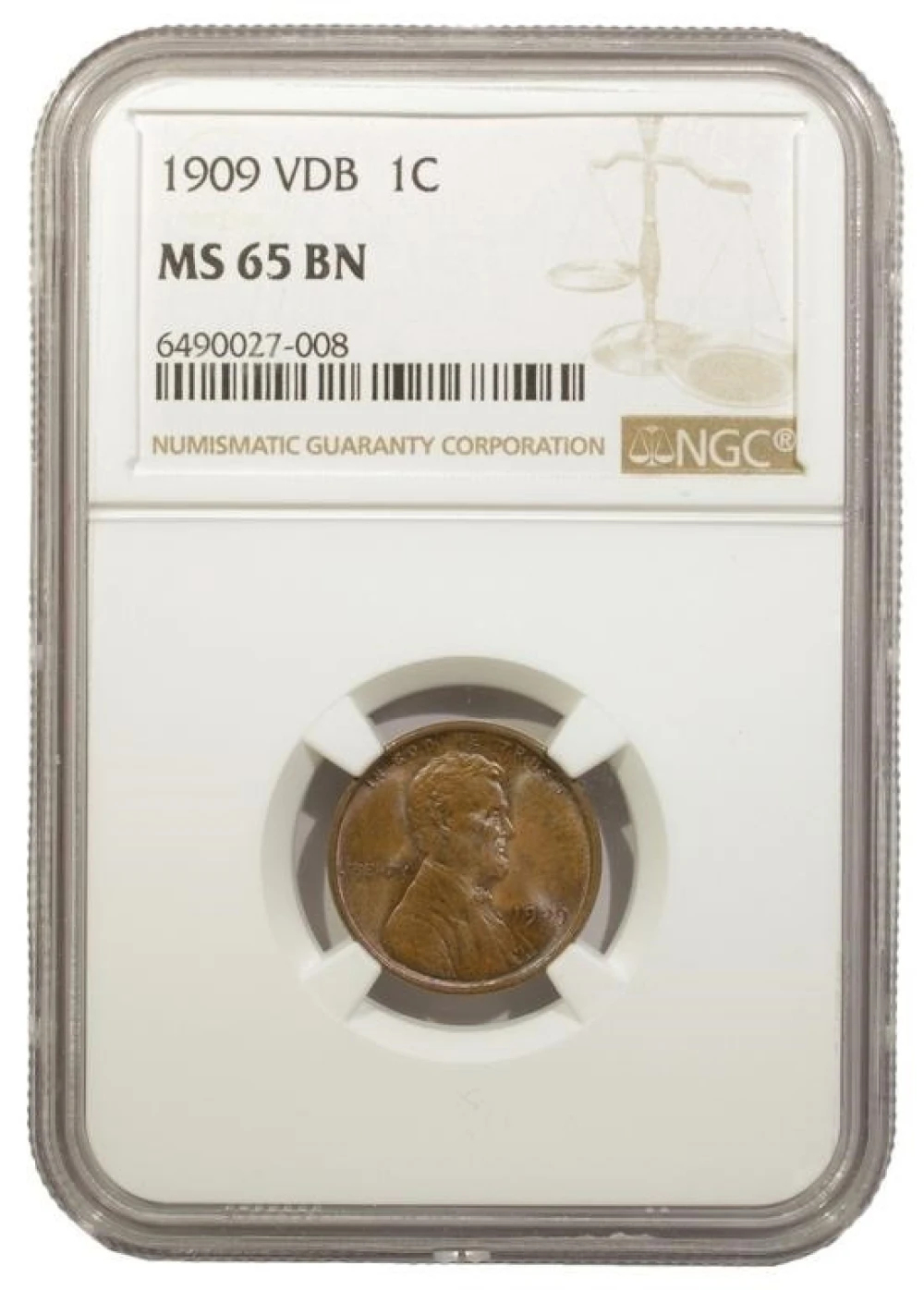 NGC MS-65 Brown 1909-VDB Lincoln Cent