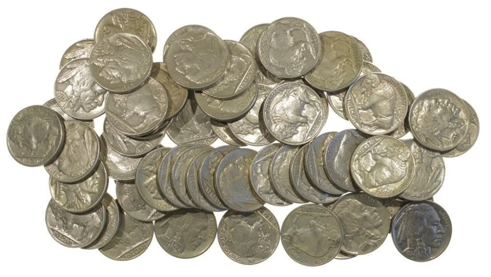 57 Piece Better Grade 1937 Buffalo Nickel Lot