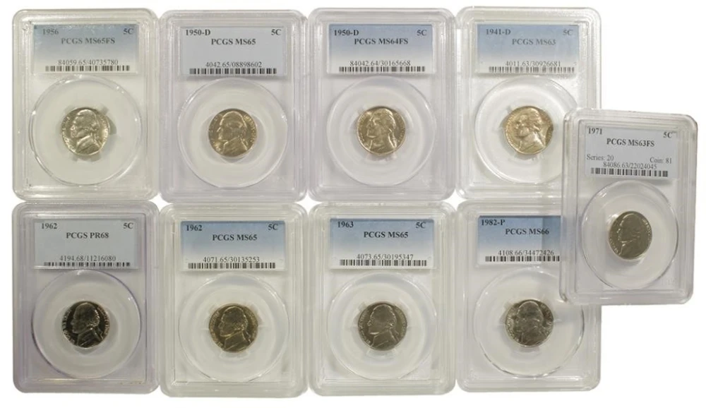 Lot Of More Modern PCGS Jefferson Nickels