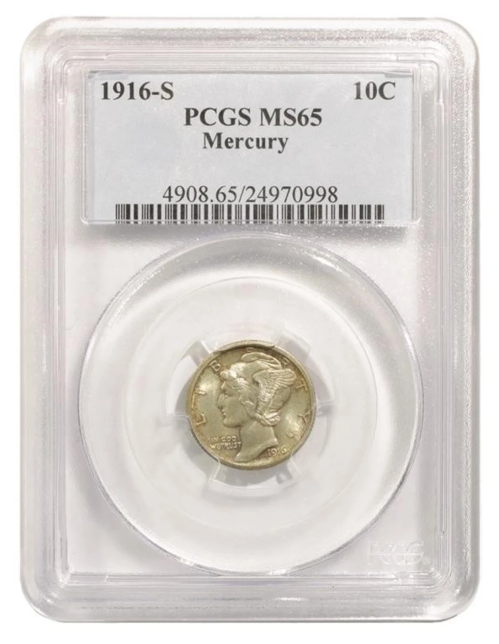 PCGS MS-65 1916-S Mercury Dime