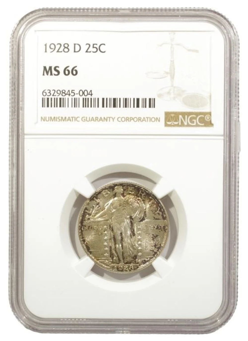 NGC MS-66 1928-D Standing Liberty Quarter