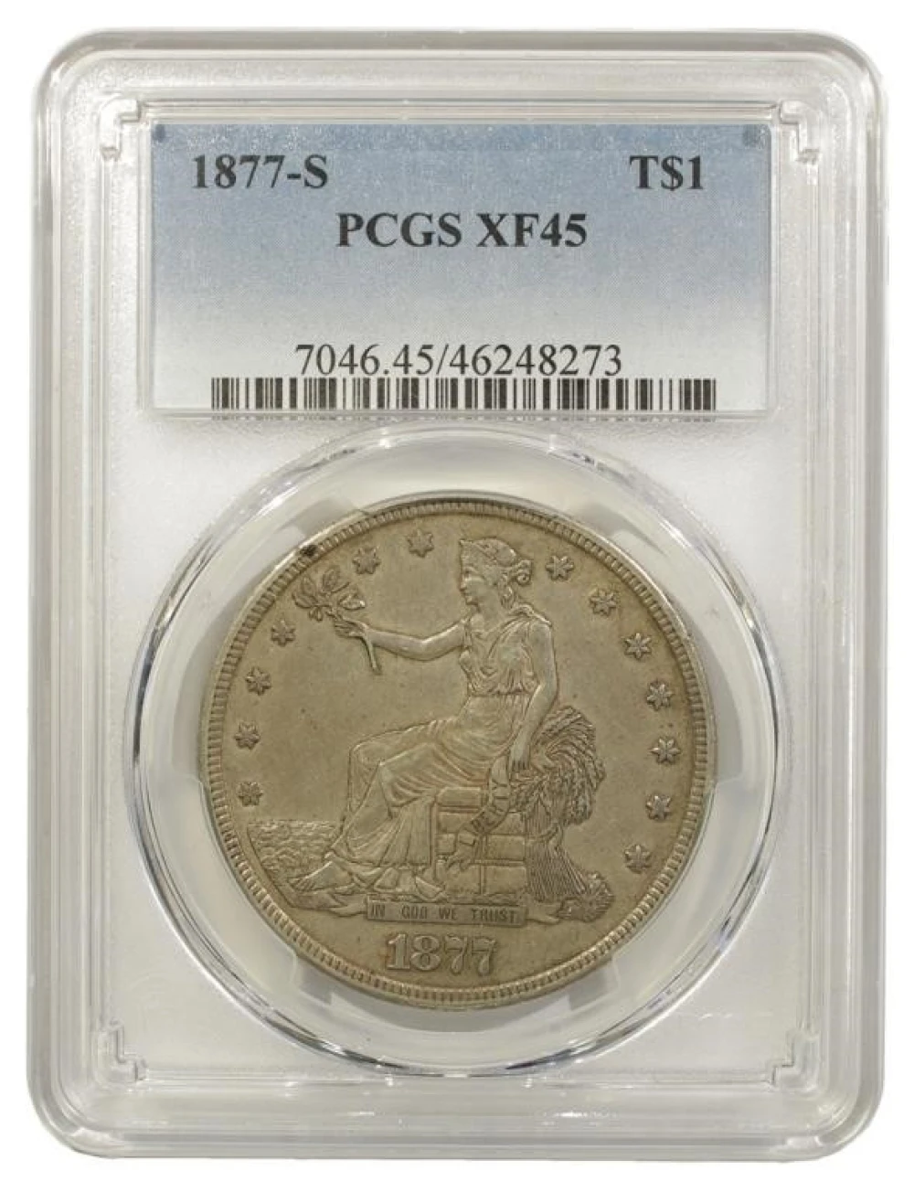 PCGS EF-45 1877-S Trade Dollar