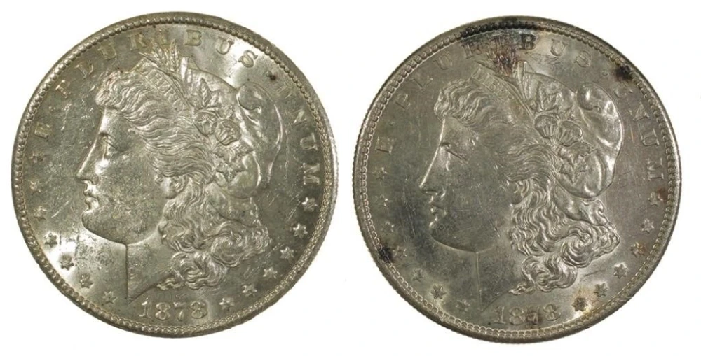 AU-58 1878-S Morgan Dollar Pair