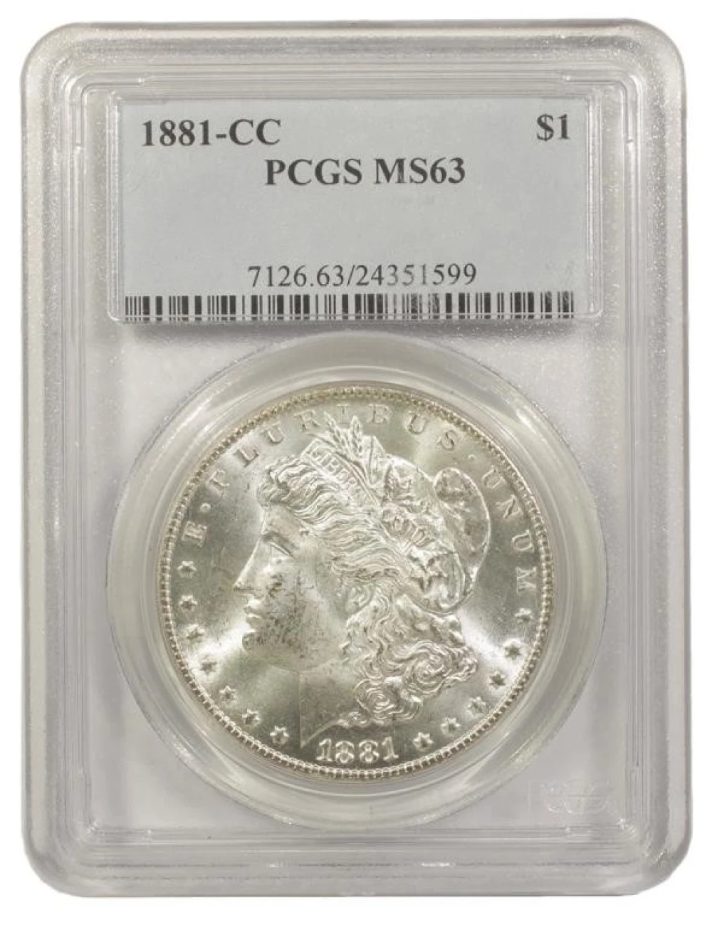 PCGS MS-63 1881-CC Morgan Dollar